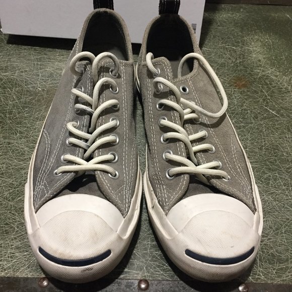 CONVERSE JACK PURCELL LEATHER SNEAKERS SIZE 7.5/9 - Picture 2 of 7